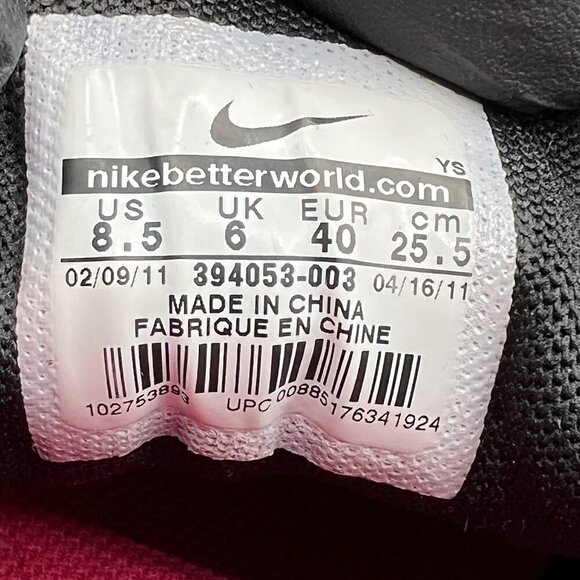 Nike Initiator Womens 8.5 Running Walking Shoes Black Pink Athleisure Sneaker - Picture 12 of 14